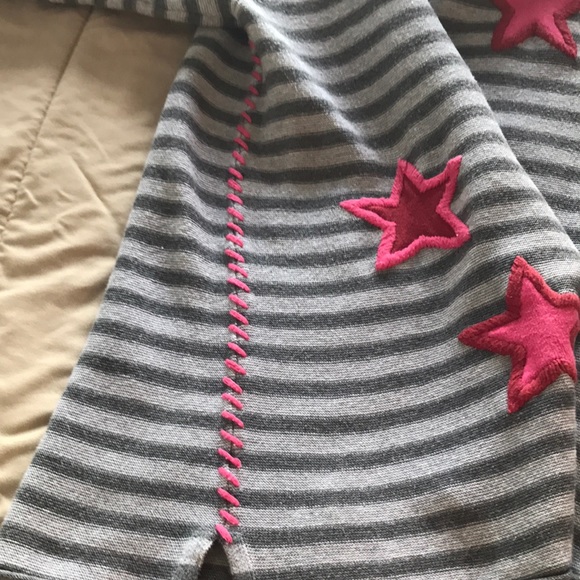 Grey striped Orly cotton sweater with pink heart embellishments - Picture 3 of 12